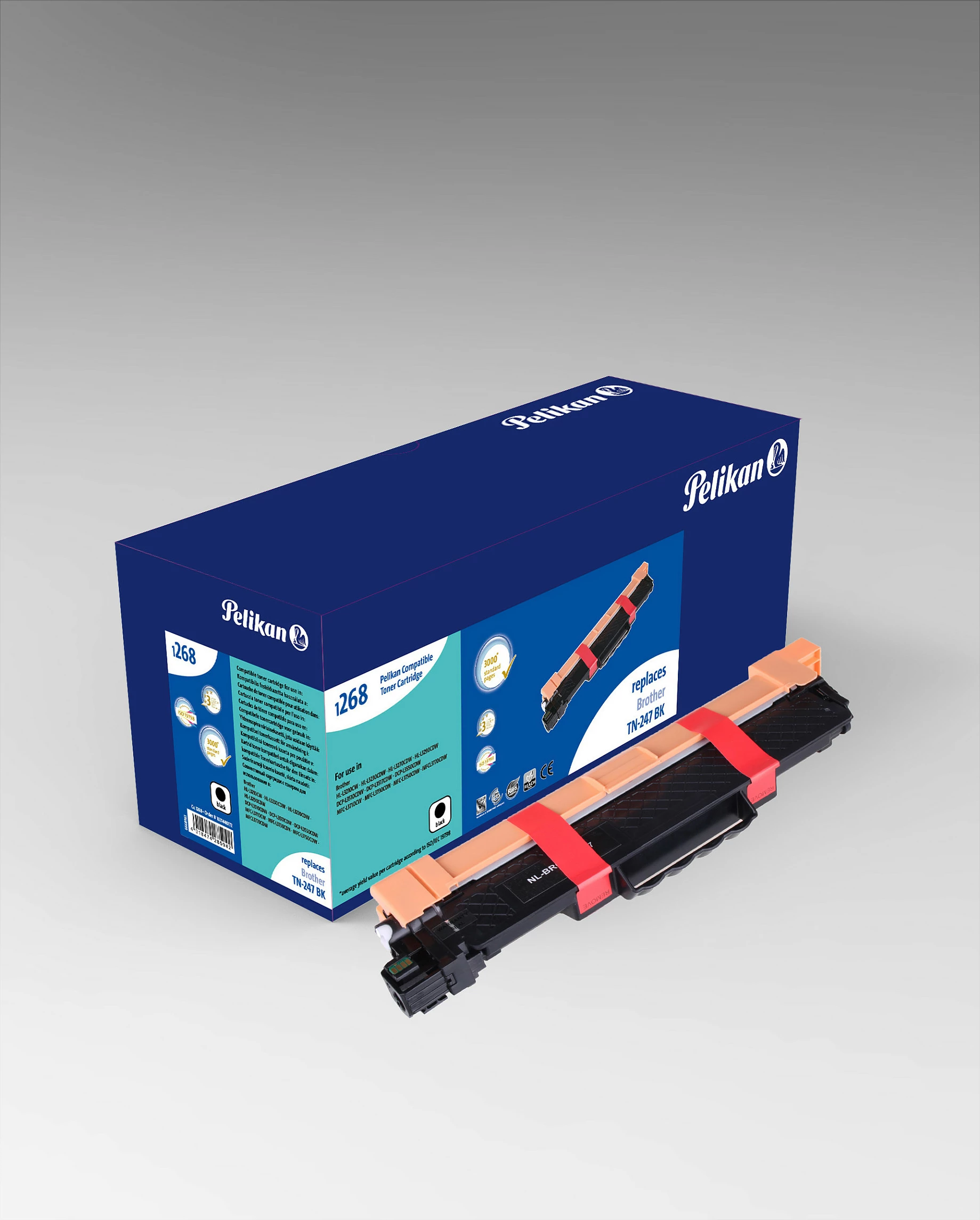 Toner Pelikan për Brother TN247BK, 3000 faqe, i zi