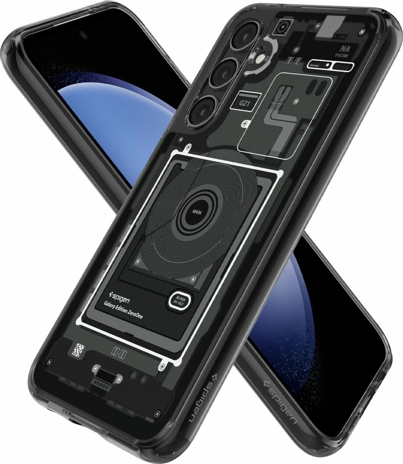 Mbështjellës Spigen Ultra Hybrid për Samsung Galaxy S23 FE, Zero One Pattern, Gri e errët