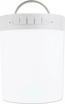 Altoparlant Bluetooth MANHATTAN me dritë LED, slot MicroSD, AUX, bardhë