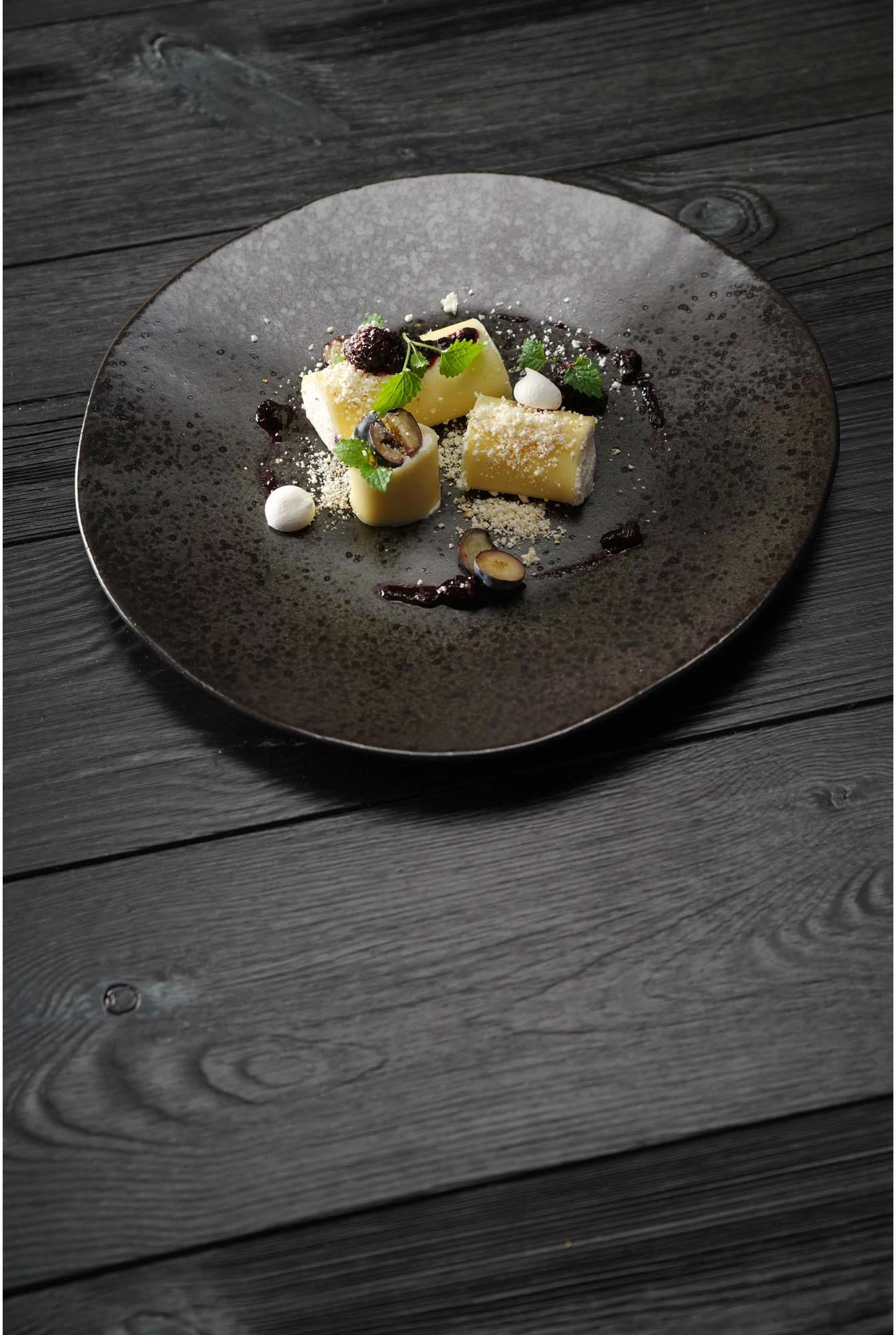 Tas për pasta Porland Ironstone 230 mm, i zi, set 6 copë