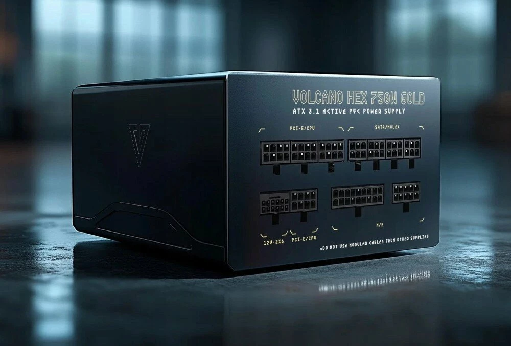Furnizues energjie Modecom Volcano Hex 750W 80 Plus Gold, modular, ATX 3.1, i zi