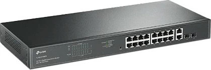 Switch TP-Link JetStream 16-Port Gigabit Easy Smart PoE/PoE+, Managed, Rack 1U