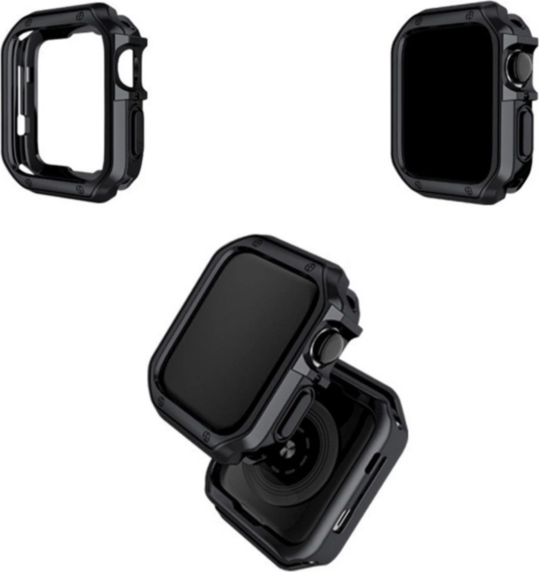 Mbështjellës Hurtel për Apple Watch 45 mm Series 7/8/9, TPU, i zi