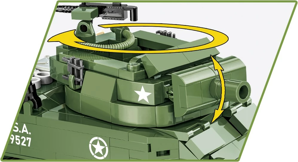 Set blloqesh ndërtimi Cobi H.M.C M8 Scott, Historical Collection, 525 pjesë, Jeshile