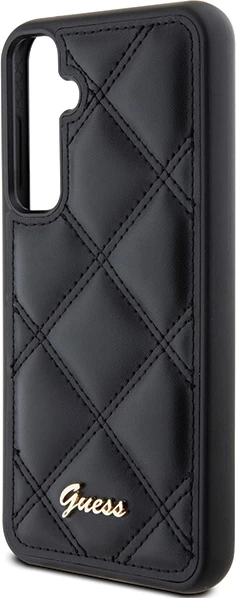 Mbështjellës Guess Quilted Metal Logo për Samsung Galaxy S23 FE, i zi