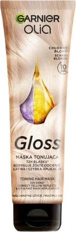 Maskë tonifikuese për flokë Garnier Olia Gloss për femra Blond i ftohtë 150ml