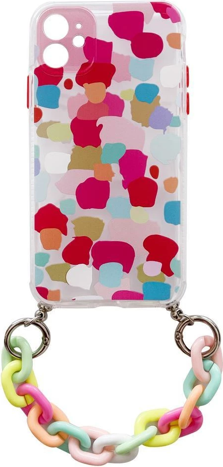 Mbështjellës Hurtel Color Chain Case për Xiaomi Redmi Note 10 Pro, me varëse zinxhir, shumëngjyrësh