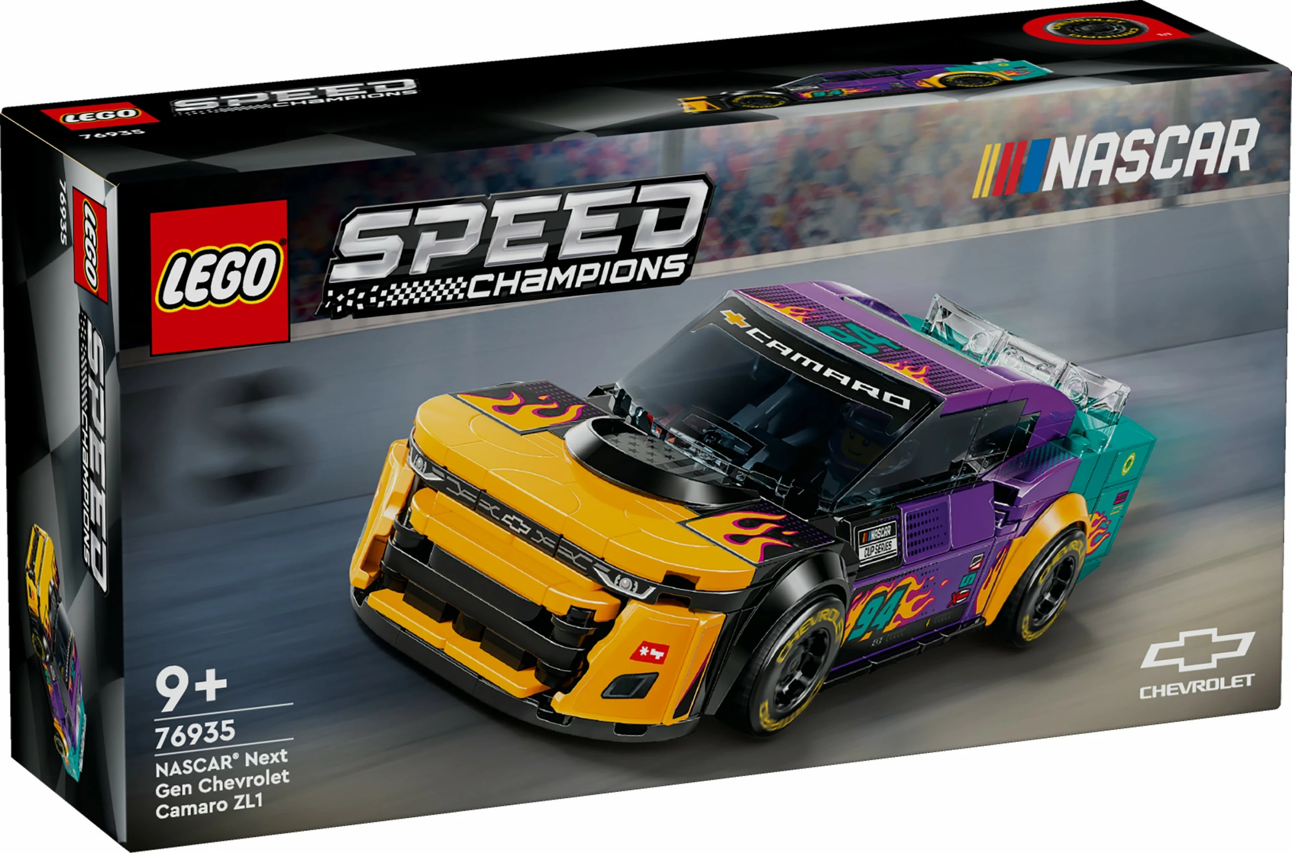 Set ndërtimi LEGO NASCAR Next Gen Chevrolet Camaro ZL1, 328 copë, shumëngjyrësh