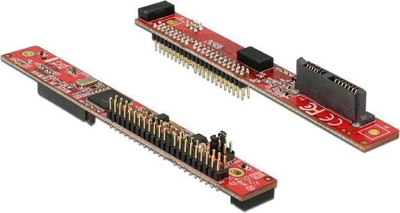 Adapter konvertues DeLOCK 62687, Slim SATA në IDE/ATA 44-pin, 3 Gbit/s, e kuqe