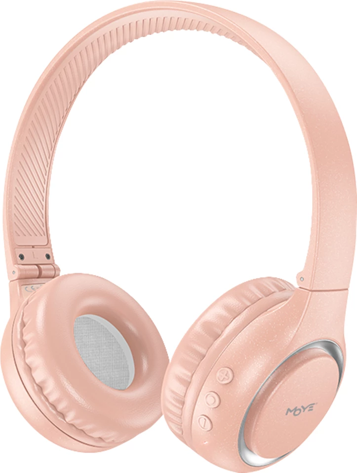 Kufje wireless Moye Enyo Foldable BT, Bluetooth 5.3, me mikrofon, palosshme, rozë