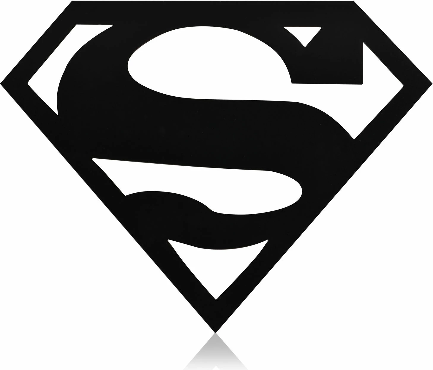 Dritë dekorative LED, Superman, ngjyrë e gjelbër, bazë MDF e zezë, 52x40cm