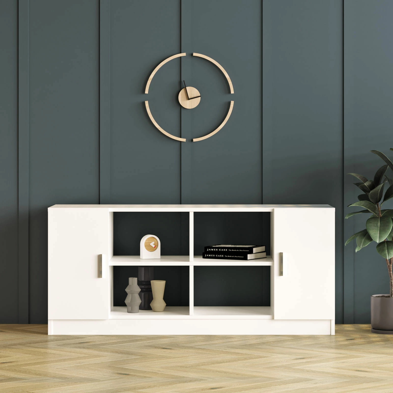 Set mobiljesh për zyre Hanah Home, Vo16-W, ngjyrë e bardhë