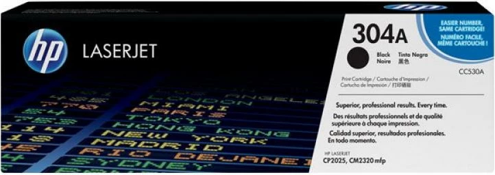 Toner HP 304A LaserJet (CC530A), origjinal, rendiment 2,400–4,400 faqe, i zi