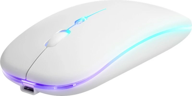 Maus wireless Defender TOUCH MM-997, RGB, 800/1200/1600 DPI, i bardhë