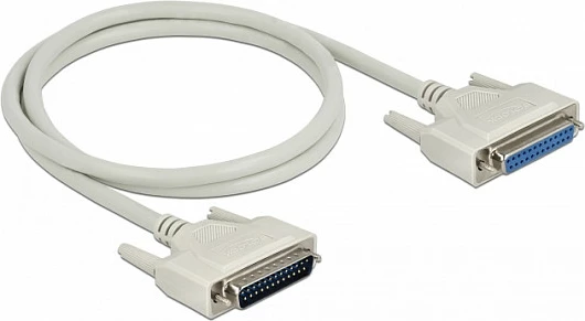 Kabllo seriale DeLOCK D-Sub 25 Pin mashkull në femër, 1 m, bezhë