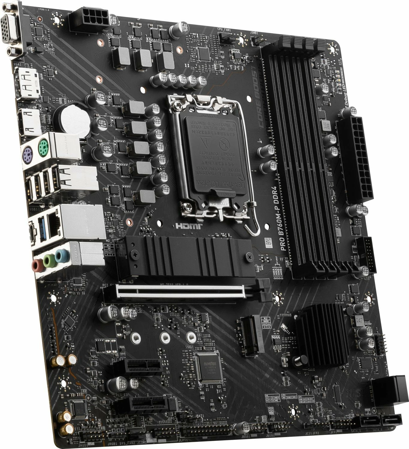 Pllakë amë MSI PRO B760M-P DDR4, 128GB, Micro-ATX, e zezë