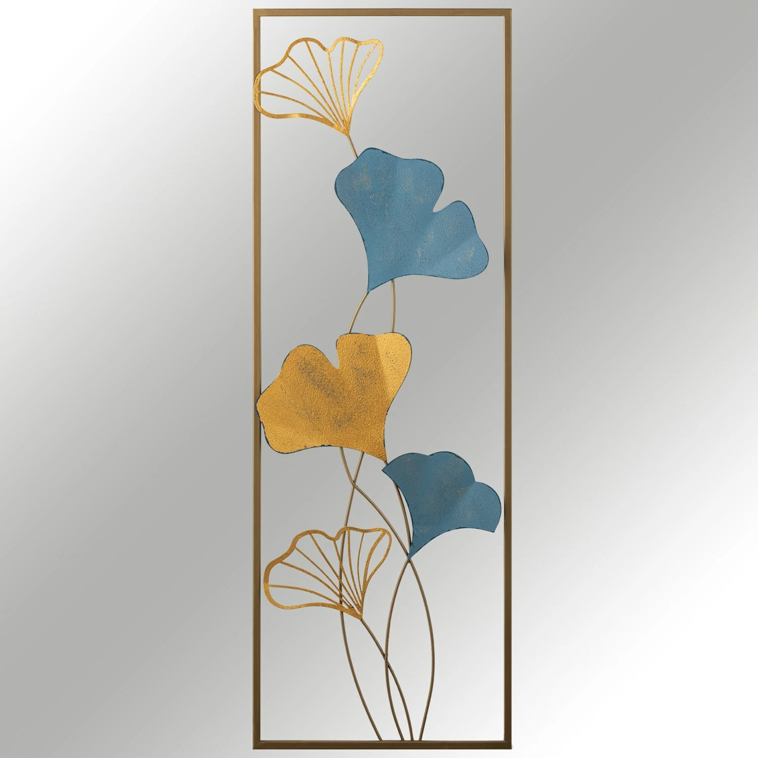 Aksesor dekorativ metalik për mur, Wallity Nadide - 2, shumëngjyrësh, 32x5x90cm
