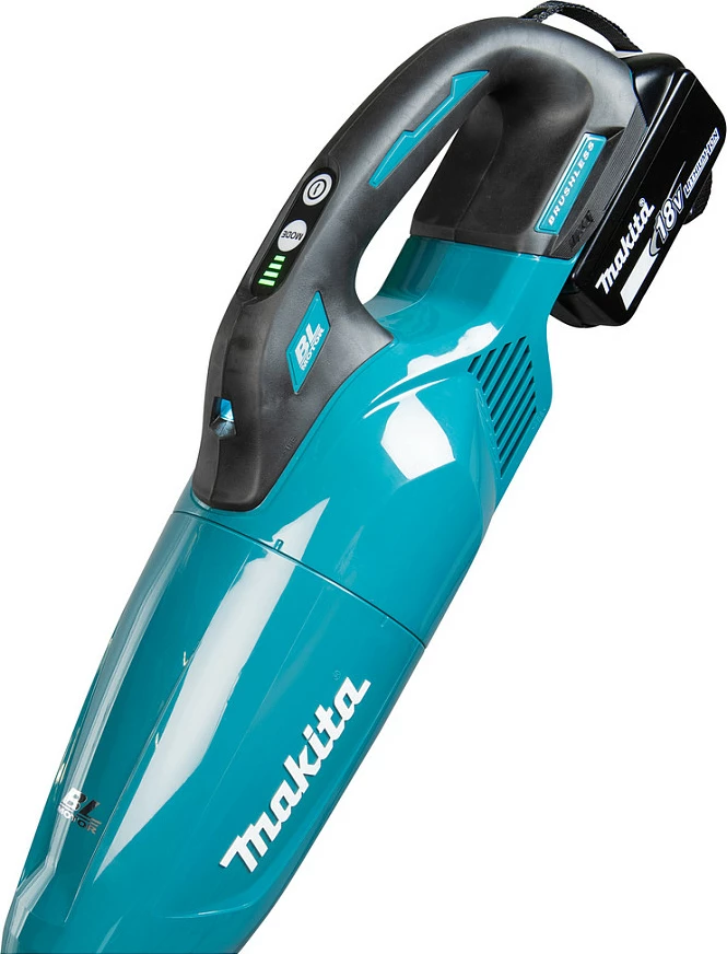 Fshesë me bateri Makita DCL284FZ, 18V Li-Ion, 18000 Pa, e zezë/turkeze