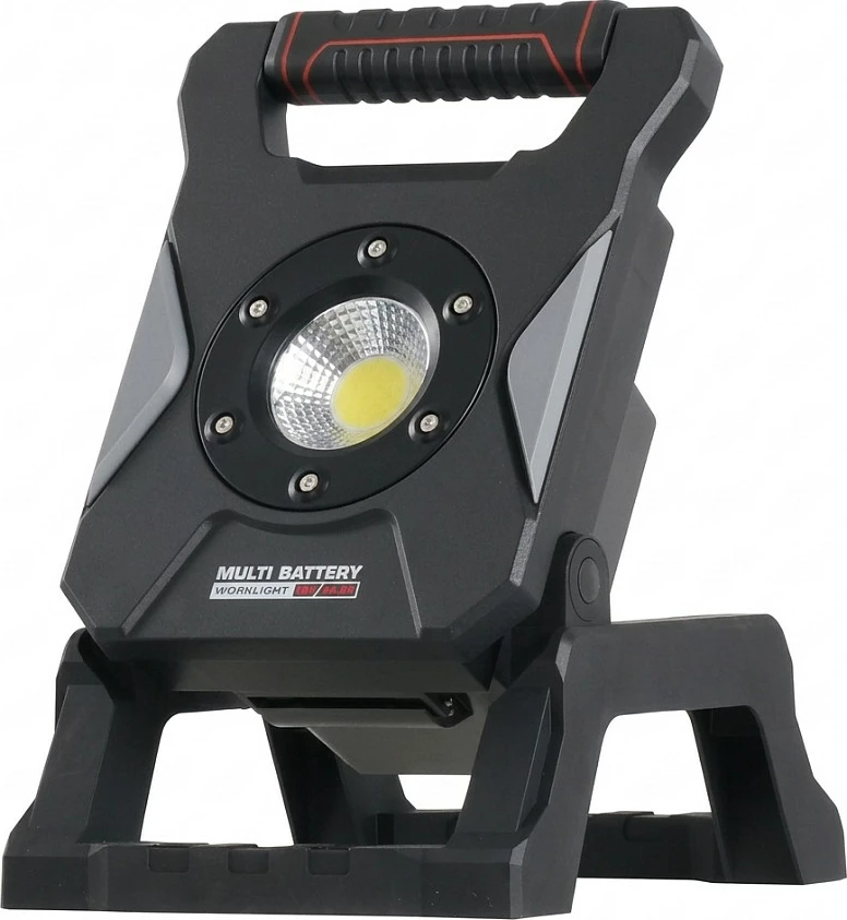 Reflektor pune LED Synergy21 30W 3600lm IP65, me akumulator, bazë magnetike, i zi