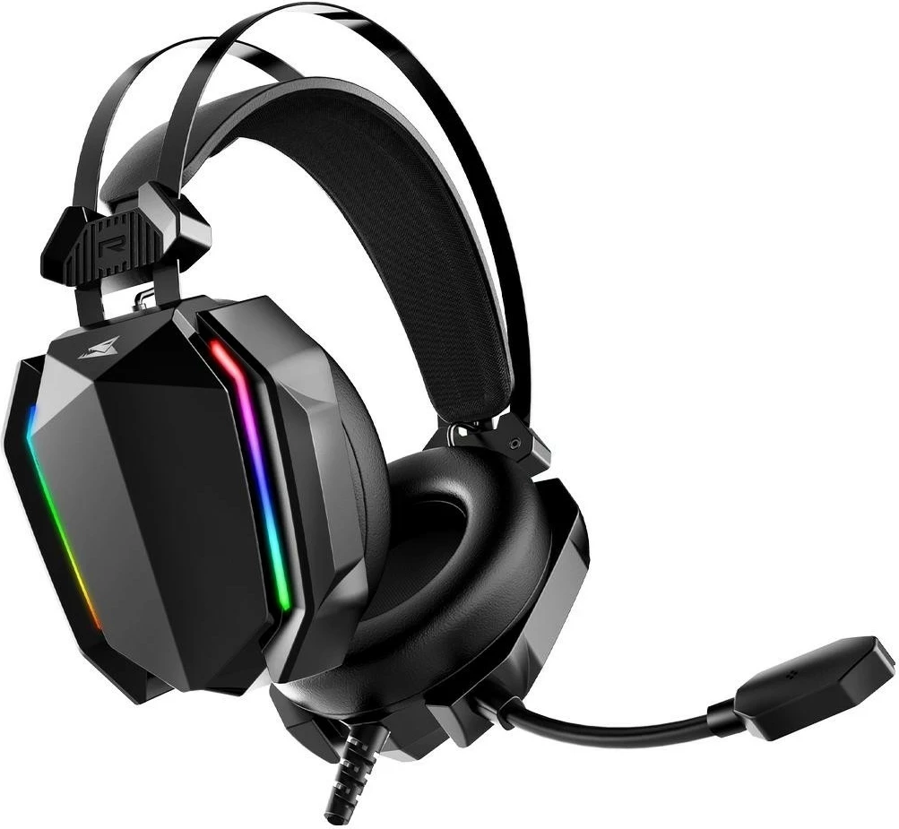 Kufje gaming Baracuda Seagulls RGB, me mikrofon, USB + 2x jack 3.5mm, të zeza
