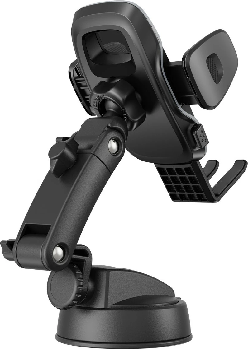 Mbajtës celulari për veturë Ulefone UAN16, me ventuzë xhel, krah teleskopik, rrotullim 360°, për 4.7-7.2\", i zi