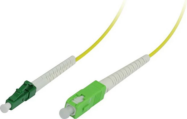 Kabllo patch fiber optike Synergy21 LWL-1 7.5m, LC/APC në SC/APC, OS2 9/125, e verdhë