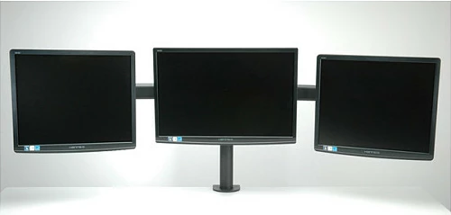 Mbajtëse trefishe monitori VALUE Triple LCD Arm, VESA 75/100, 8 kg, e zezë