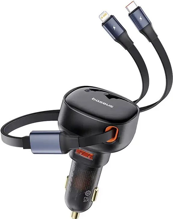 Karikues veture Baseus Enjoyment C00057802111-02 me kabllo USB-C & Lightning, 60W, zi