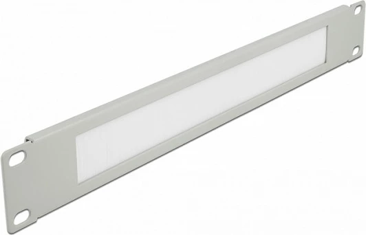 Panel menaxhimi kabllove DeLOCK 19", 1U, brushë, metal, 483 mm, gri