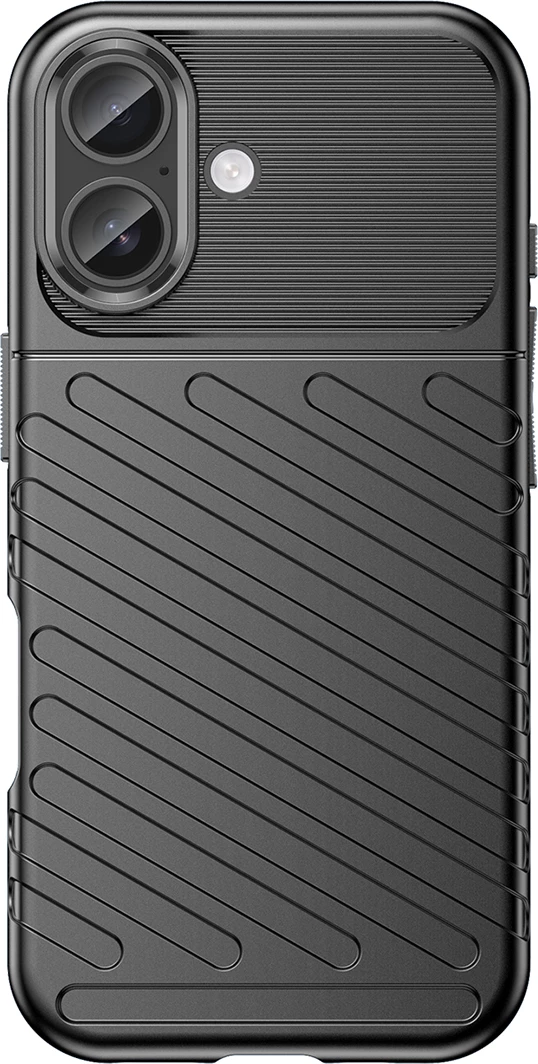 Mbështjellës Hurtel Thunder Case për iPhone 17, TPU, i zi