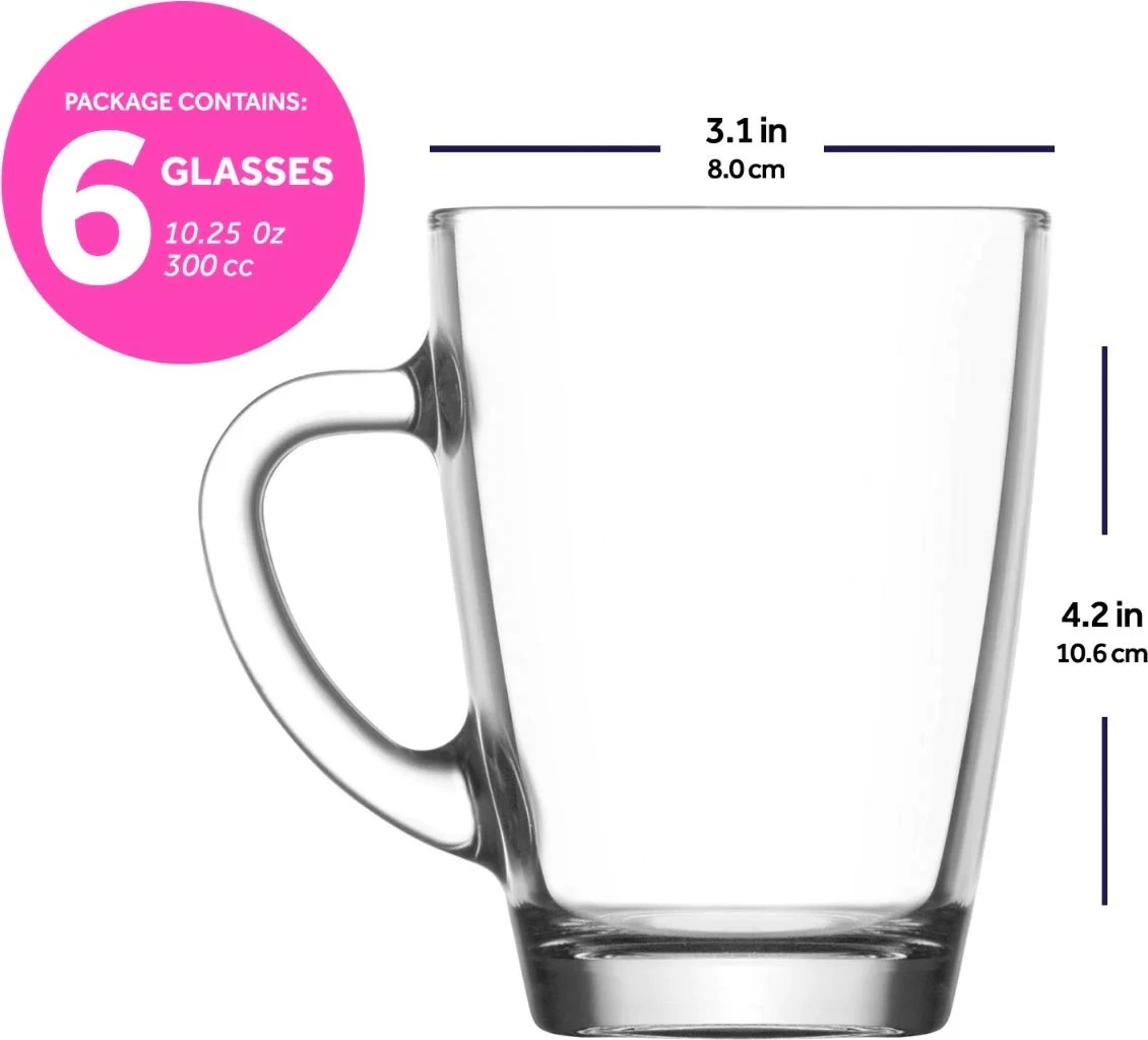 Set gotash prej qelqi (6 copë), Hermia Concept, LV-VEG422F