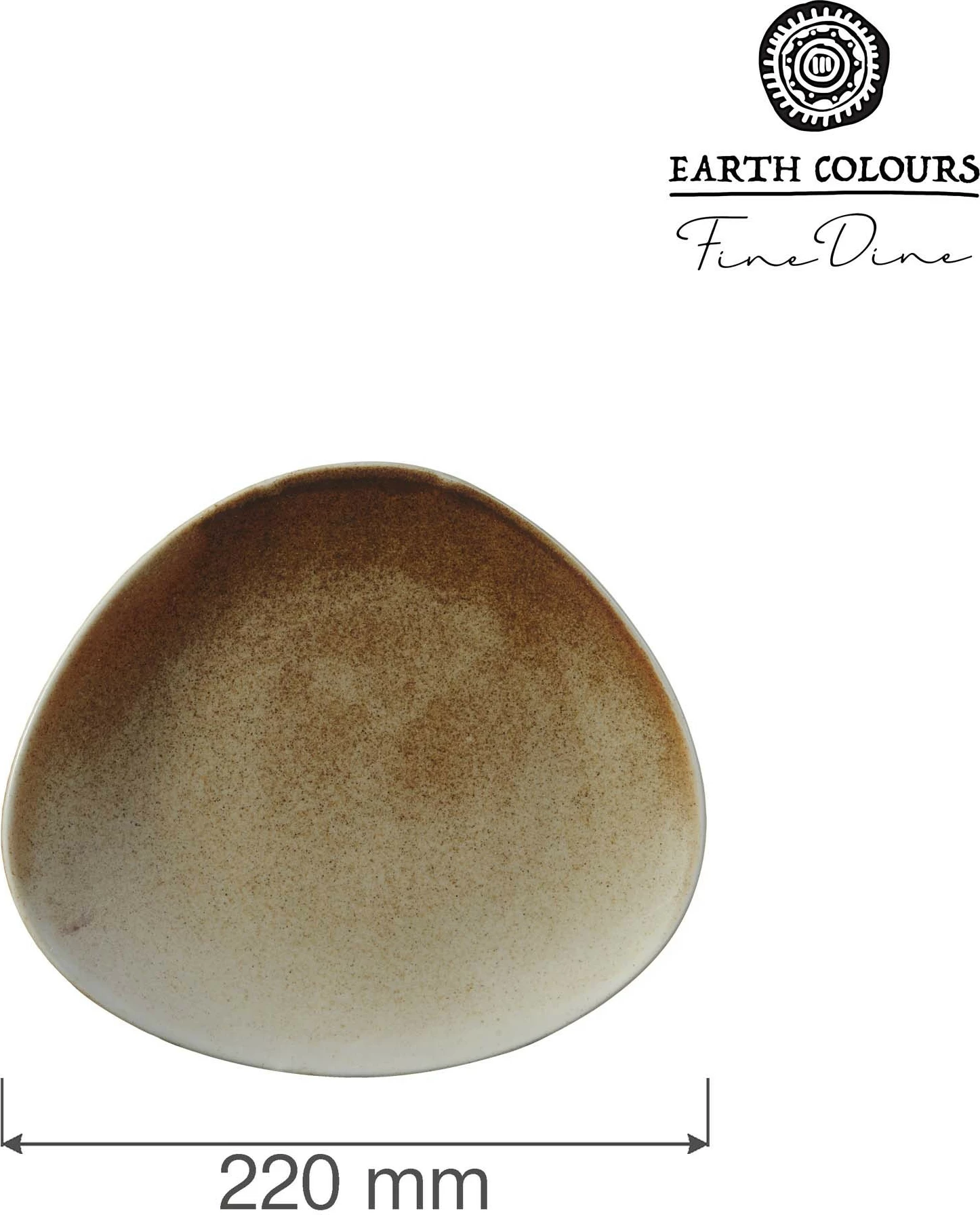 Pjatë prezantuese Fine Dine Constancy Ø220 mm, kafe, set 3 copë