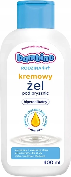 Xhel dushi kremoz hipoalergjik për familje Bambino, 400ml