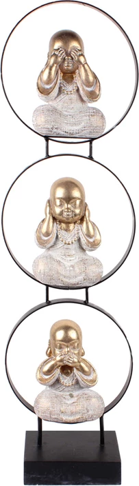 Dekor SAKYA Totem, polirezine, ar e zi, 18x9x64cm