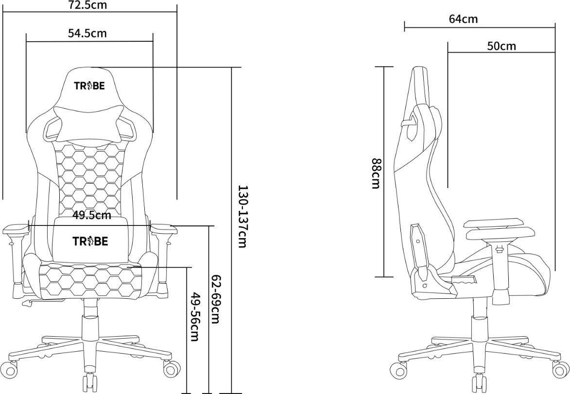 Karrige gaming Tribe Vermithor 2.0, e zezë