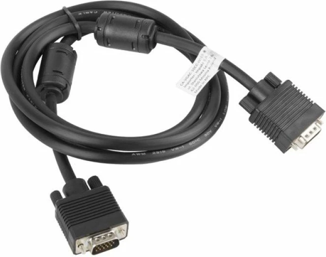 kabllo VGA Lanberg CA-VGAC-10CC-0018-B, e zezë, 1.8m