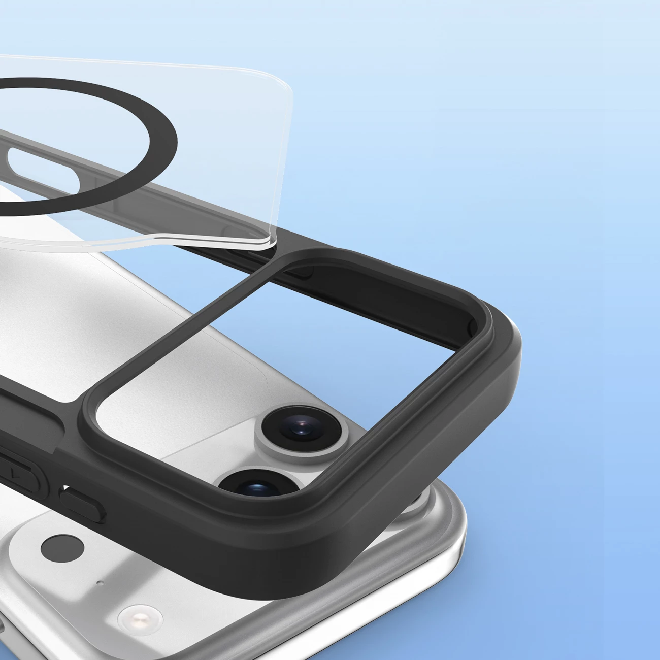 Mbështjellës Dux Ducis Skin X Pro për iPhone 17 Pro Max, me portofol, MagSafe, i zi