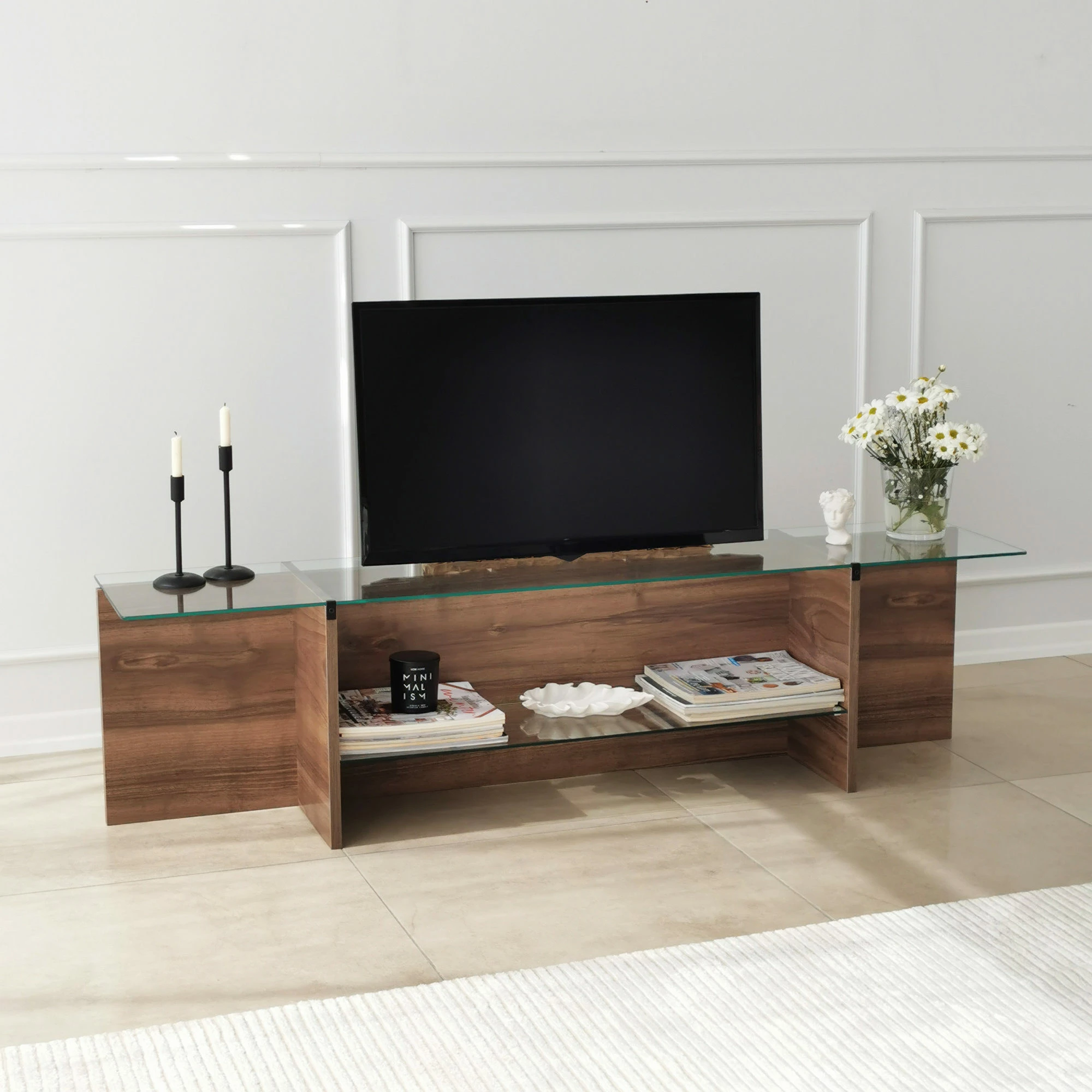 Komodë TV Hanah Home, Escape, ngjyrë arre