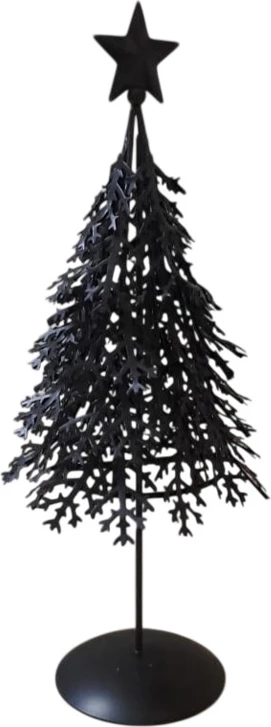 Dekor pemë Krishtlindjesh NOIR, hekur, e zezë, 17.5x17.5x38.5cm