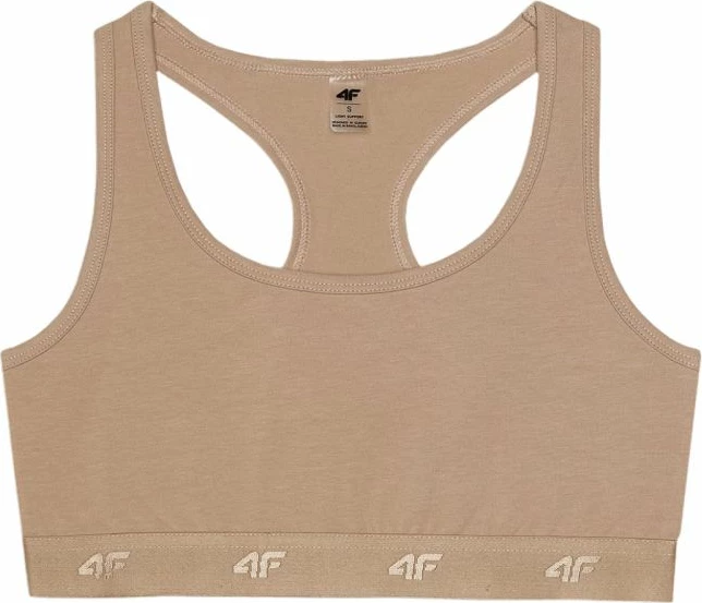 Sutjena sportive 4f femra, bezhë/krem dhe të zeza