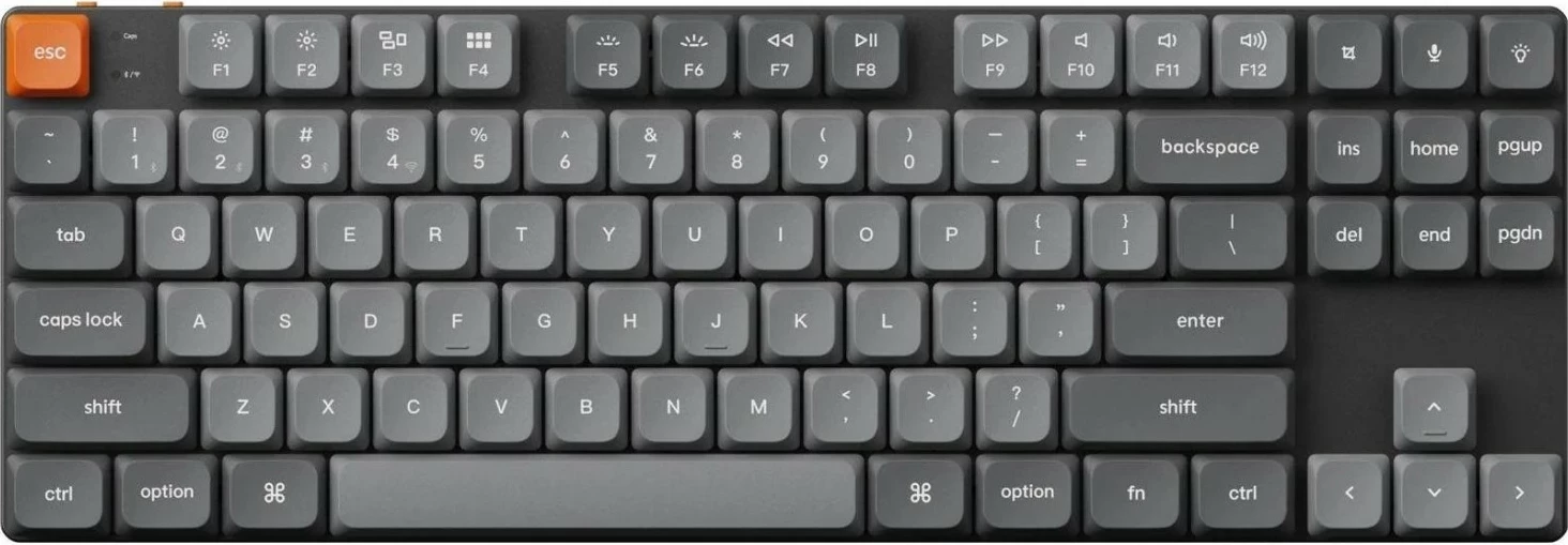 Tastierë Keychron K1 Max, 80% TKL, Red Switch, Ngjyrë e zezë-gri