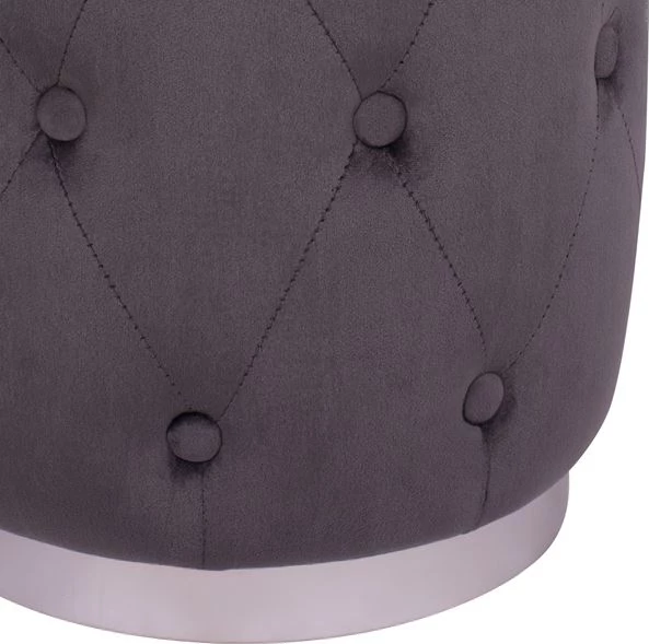 Karrige për bar kadife Torrie FH8405.01 ngjyrë hiri me bazë argjendi '37x46cm