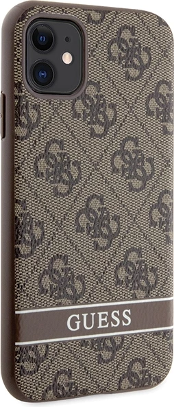 Mbështjellës Guess GUHCN61P4SNW për iPhone 11/XR, hardcase, kafe