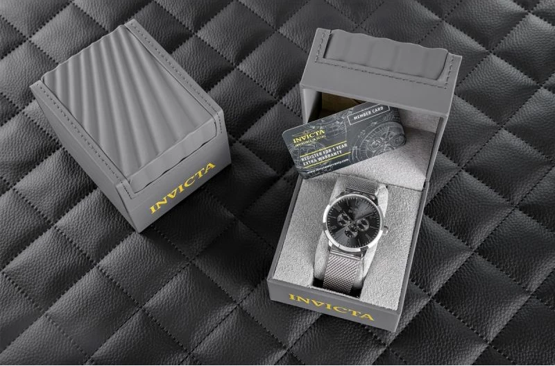 Orë dore për meshkuj Invicta, argjend