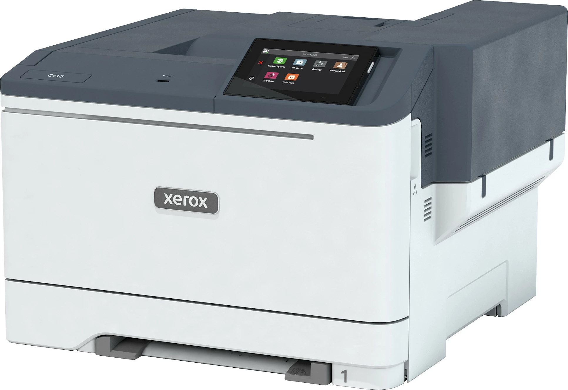 Printer lazer me ngjyra Xerox VersaLink C410, A4, duplex, 40ppm, 2 tabaka, 8GB, bardhë/gri