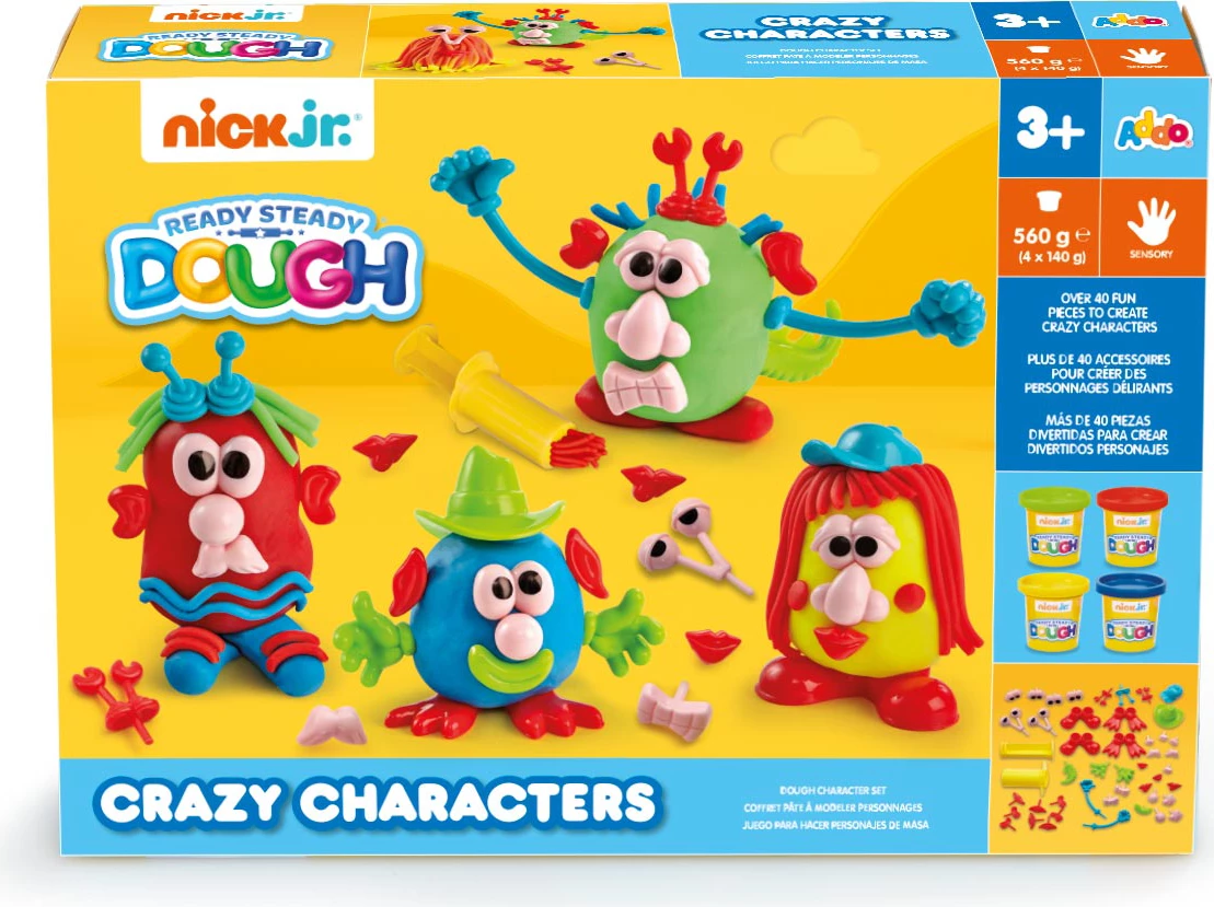 Set lodër për fëmijë Nick Jr. Ready Steady Dough Crazy Characters Playset