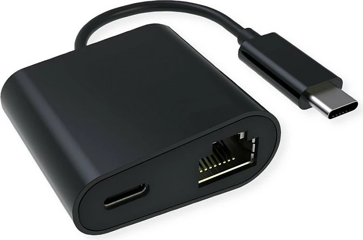 Adapter USB-C në Gigabit Ethernet VALUE, USB 3.2 Gen 2, PD 100W, i zi