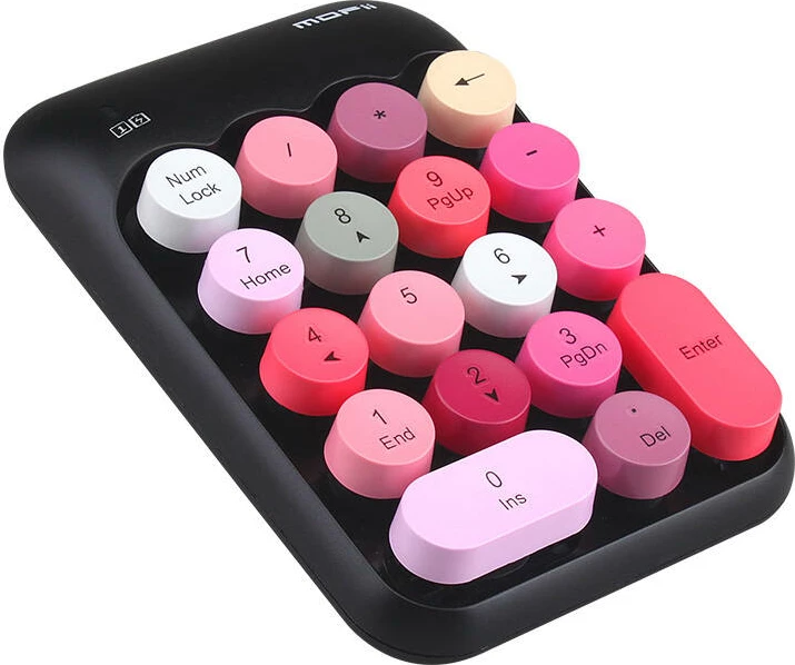 Tastierë numerike wireless MOFII X910, e zezë-kuqe