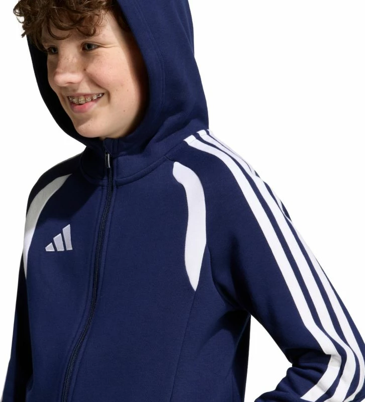 Duks për fëmijë adidas Tiro 26 League Sweat Full Zip KF3322, i kaltër