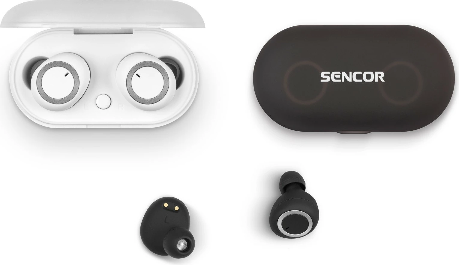 Kufje wireless Sencor SEP 510BT BK TWS, in-ear, Bluetooth, të zeza
